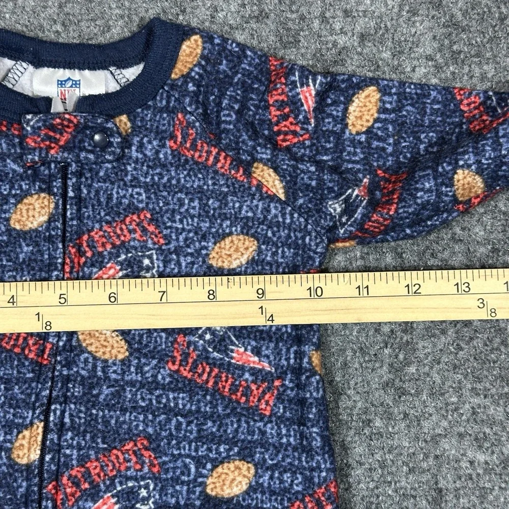 NFL 12 MonthToddler Sleepwear All Over Print Zip Up Coverall Pajamas Choose Team